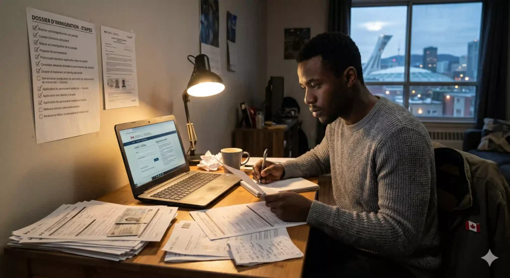 Immigration sans accompagnement candidat preparant seul son dossier Canada